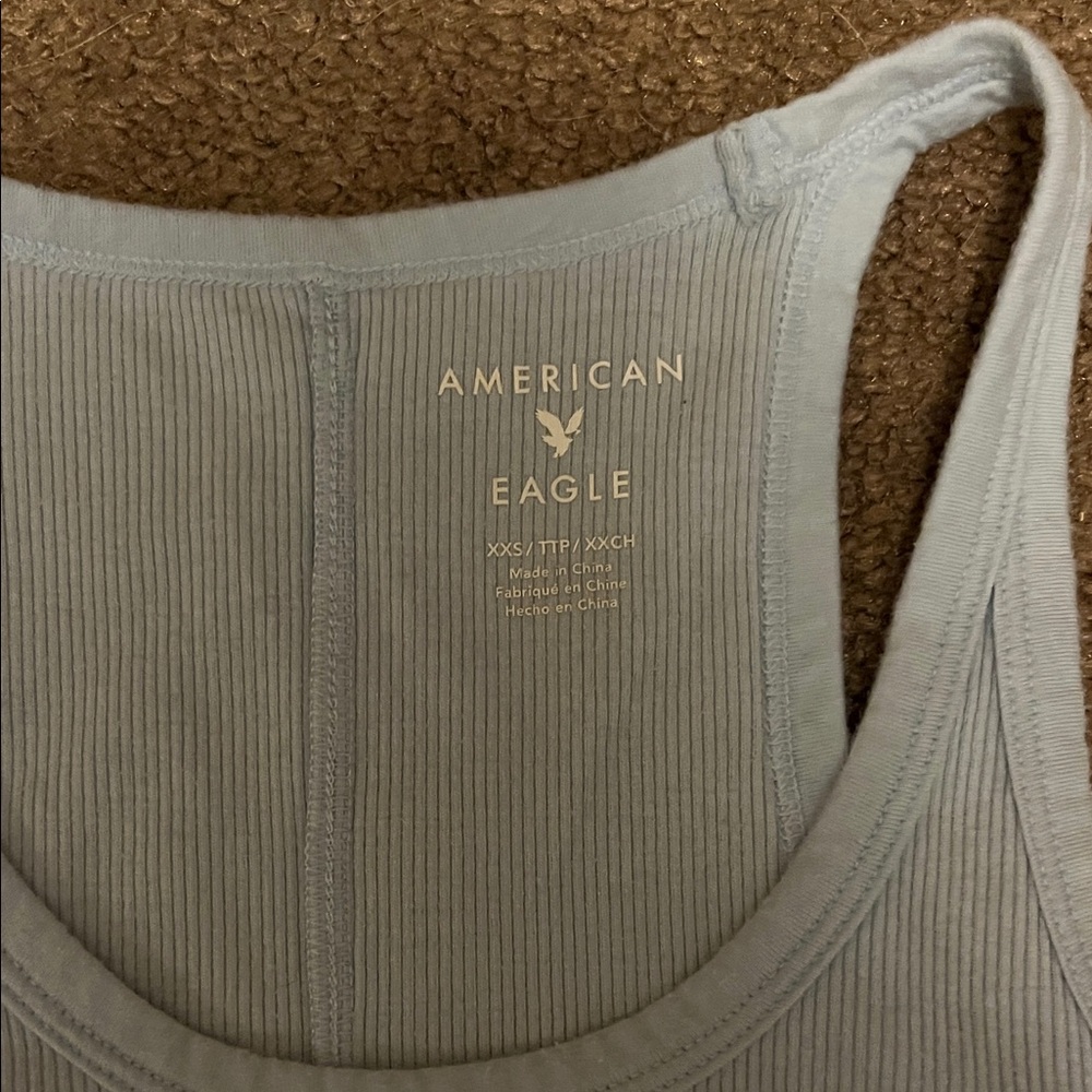 American Eagle Outfitters Blue Stretchy Tank Top - Picture 2 of 3